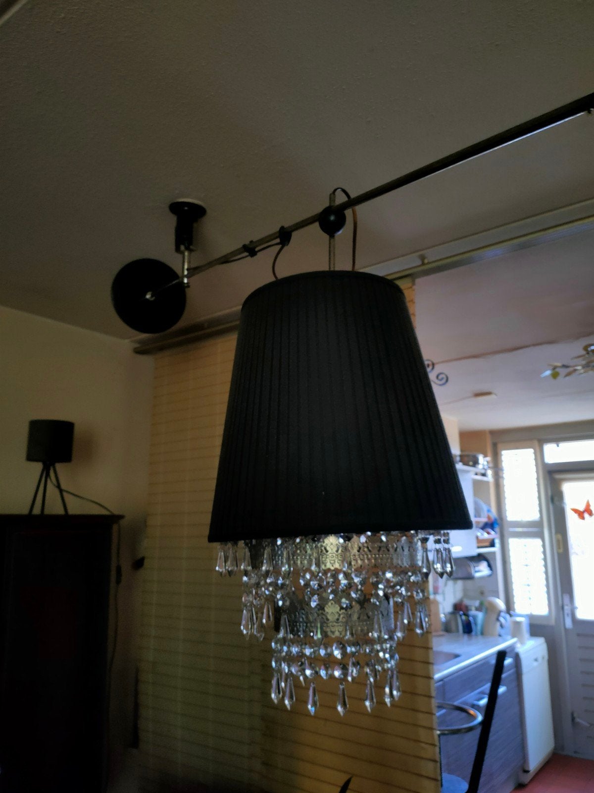 Plafondlamp met uniek Verstelbaar Ophangsysteem, Ophalen of Verzenden, Gebruikt, Plafondlamp, Verstelbaar