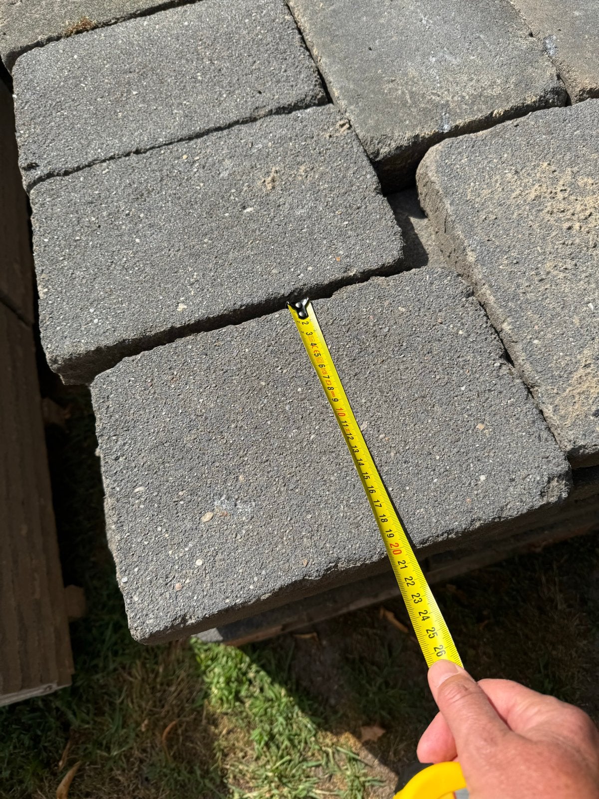 60 m2 grijze getrommelde stenen 30x20x5 + gratis stoepbanden, Tuin en Terras, Tegels en Klinkers, Ophalen, Gebruikt, Klinkers