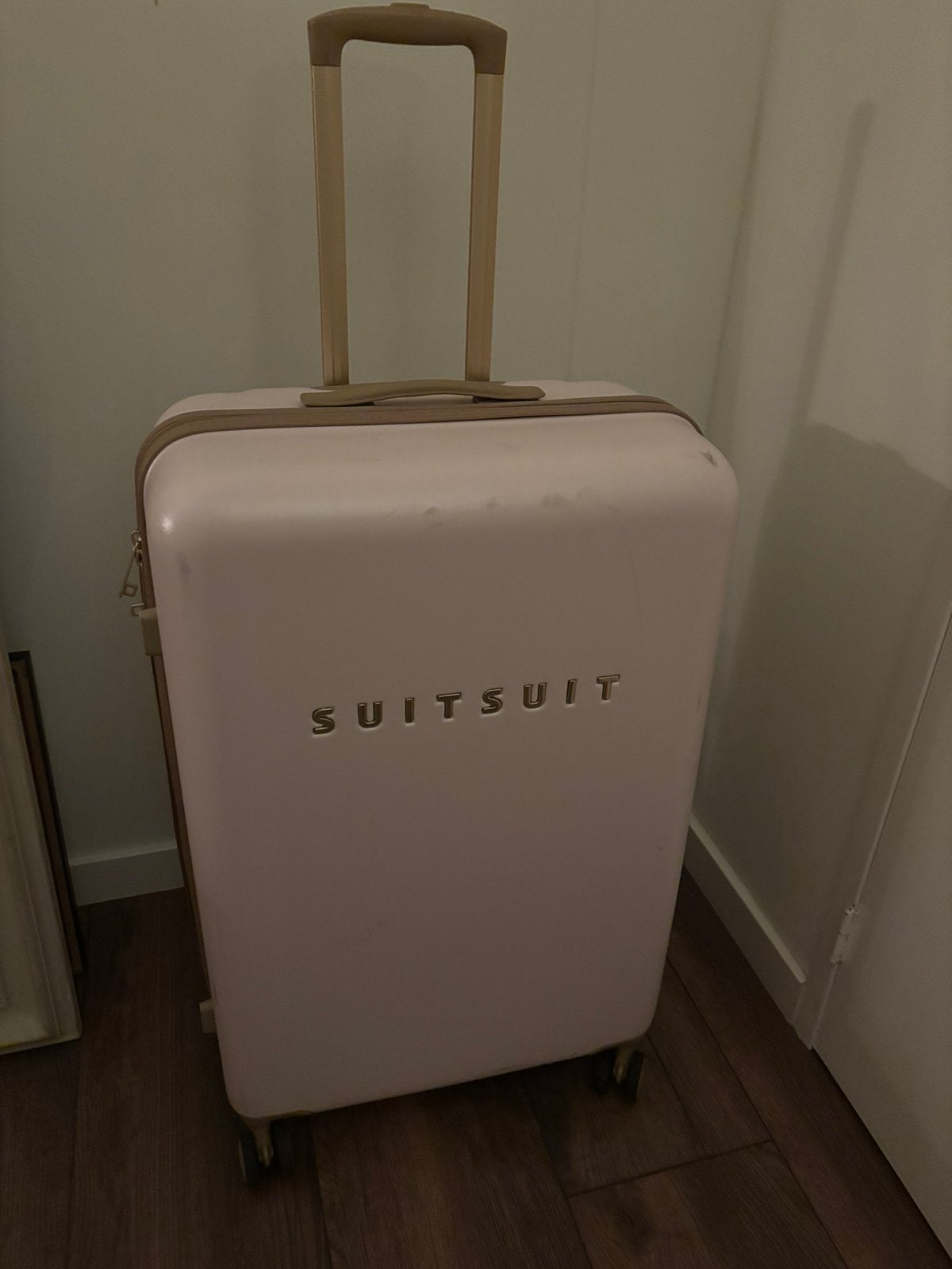 Suit suit koffer 76 cm - Rose pearl - ophalen, Ophalen, Hard kunststof, 45 tot 55 cm, Zo goed als nieuw