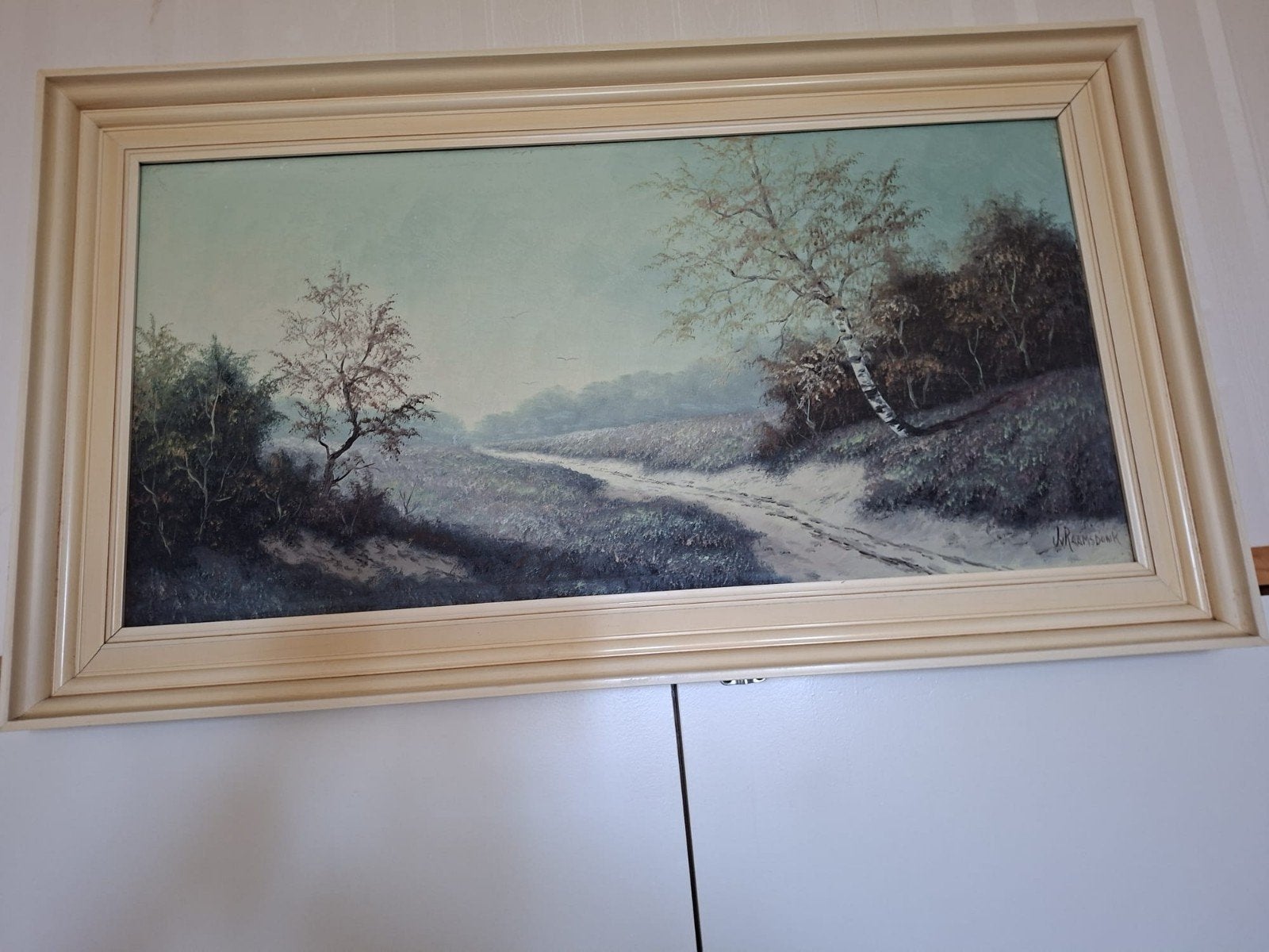 ja.van raamsdonk olieverf, Antiek en Kunst, Kunst | Schilderijen | Klassiek, Ophalen of Verzenden