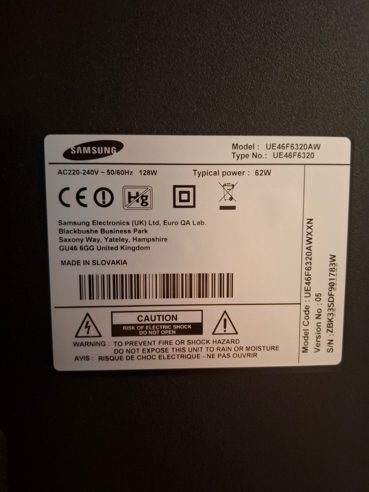 Samsung UE46F6320AW 46 inch Full HD Smart LED TV, Audio, Tv en Foto, Televisies, Gebruikt, LED, 100 cm of meer, Full HD (1080p)