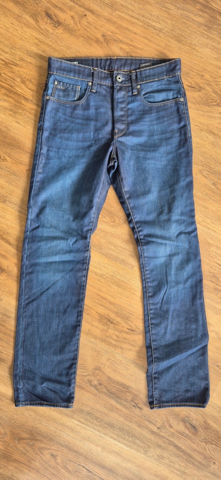 G-Star RAW 3301 Straight Heren Jeans W30 L34 - Nieuwstaat, G-Star Raw, Blauw, W32 (confectie 46) of kleiner, Ophalen of Verzenden