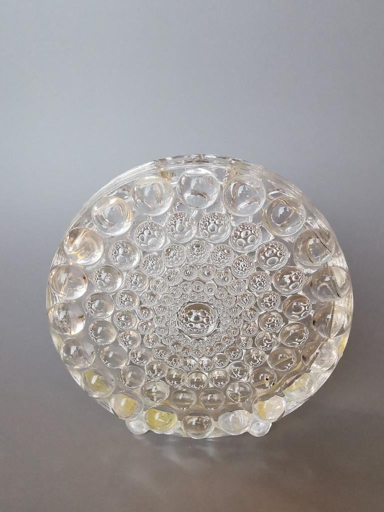 Retro vintage bubble vaas Beyer kristal Mid Century design, Antiek en Kunst, Verzenden