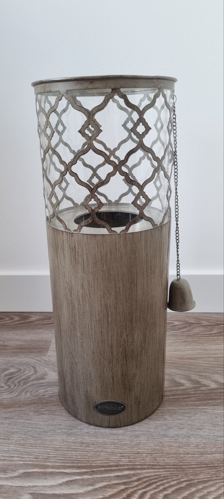 Riverdale windlicht staal, Ophalen, Bruin, 50 cm, Zo goed als nieuw