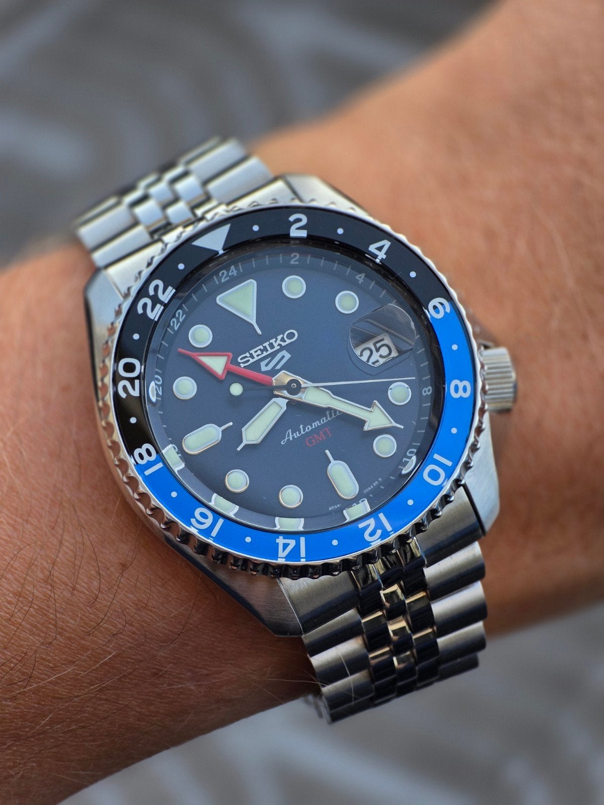 Seiko 5 Sports GMT SSK003K1 (Watch Only), Ophalen of Verzenden, Staal, Seiko