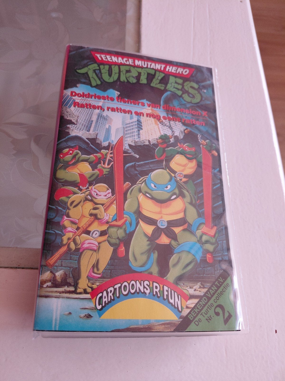 Teenage mutant hero turtles nummer 2 videoband, Cd's en Dvd's, VHS | Kinderen en Jeugd, Gebruikt, Tekenfilm, Alle leeftijden, Ophalen of Verzenden