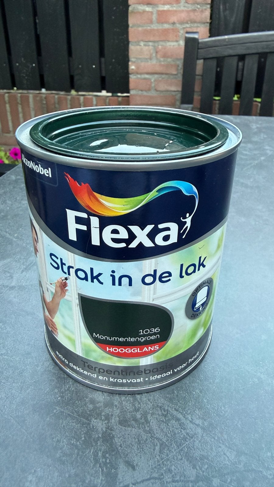 Flexa Strak in de Lak Hoogglans Monumentengroen, Nieuw, Ophalen of Verzenden, Lak, Minder dan 5 liter