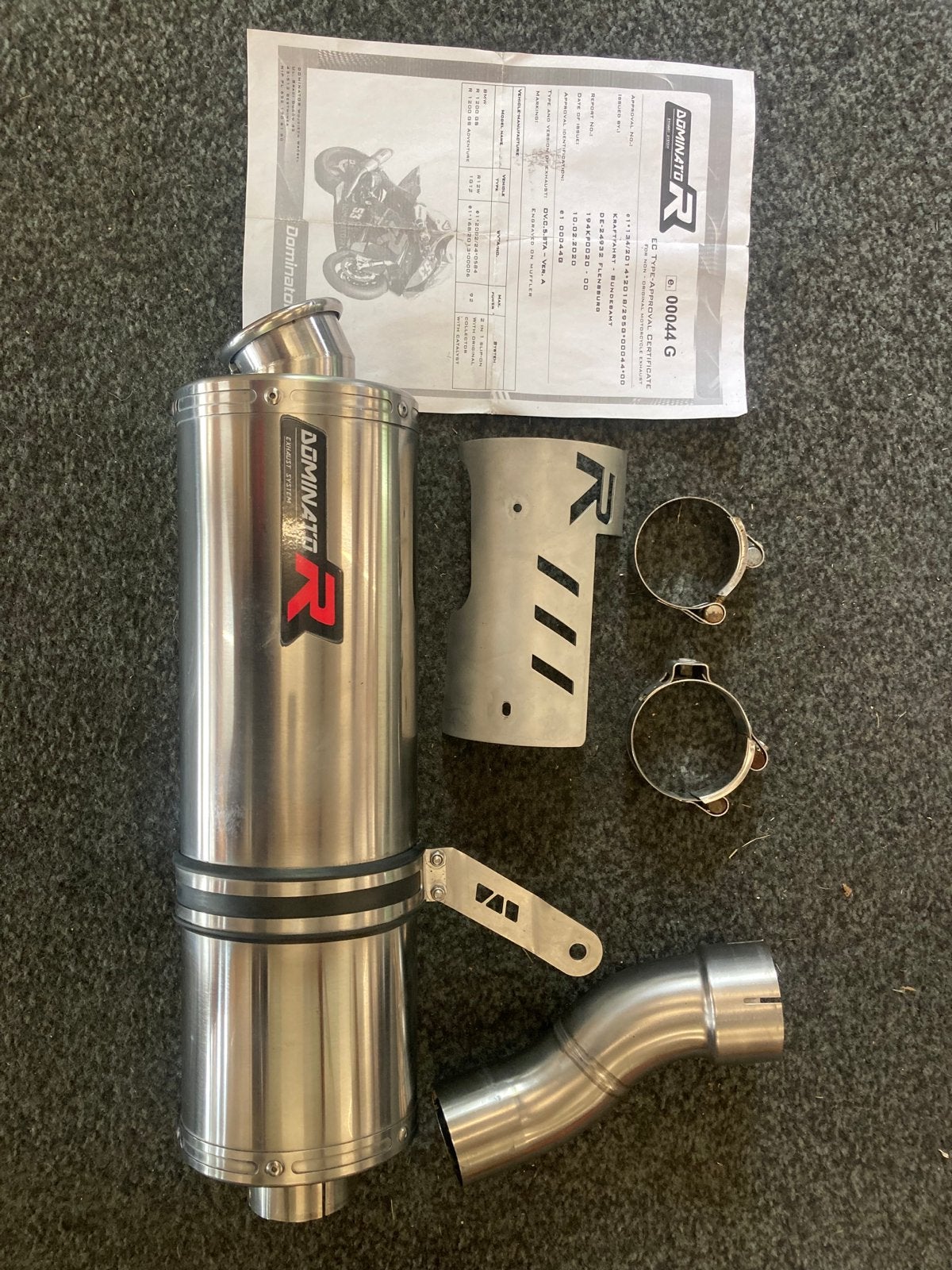 Dominator slip-on uitlaat demper BMW R 1200/1250 GS E-Keur, Ophalen of Verzenden, Gebruikt