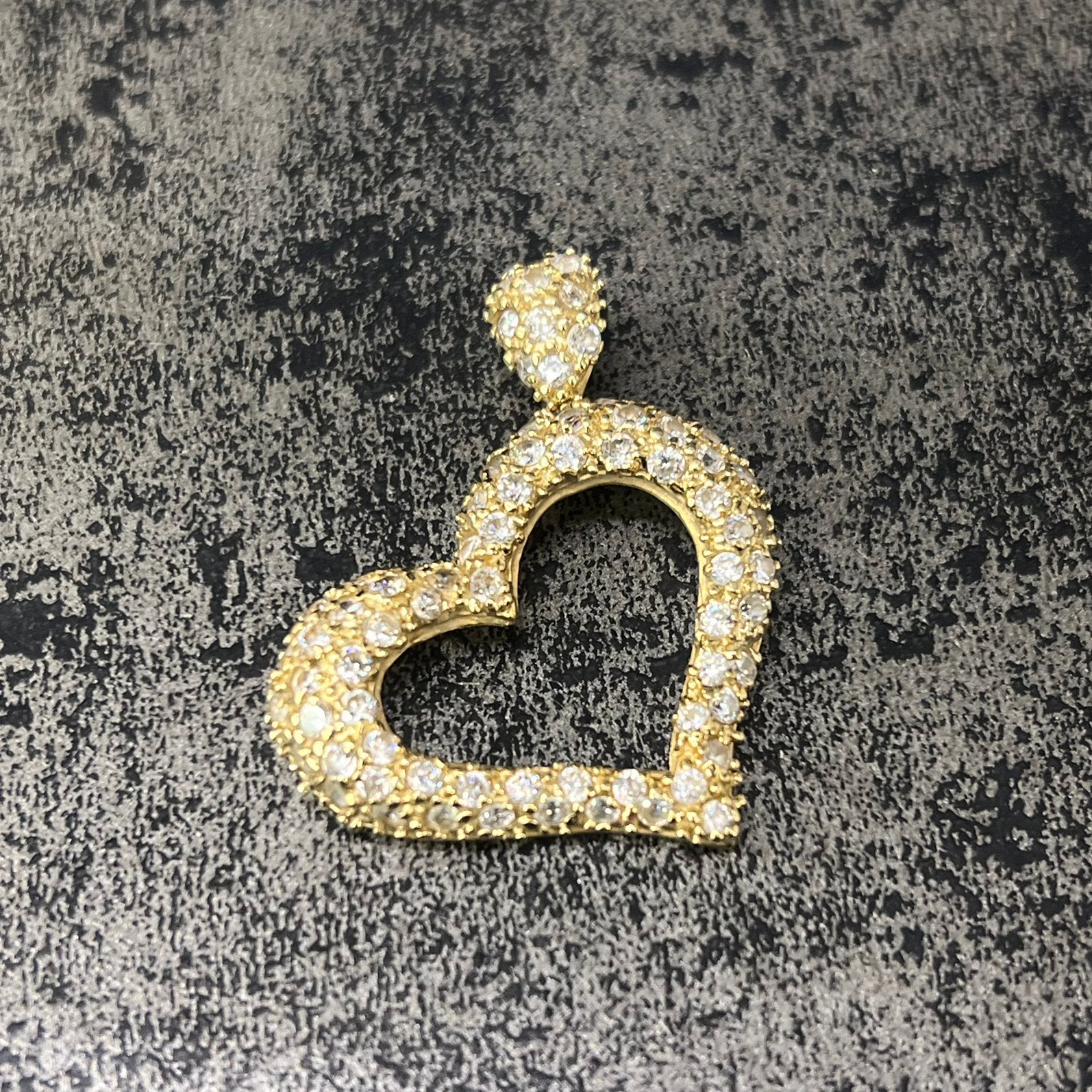 14 karaat gouden hanger hart model, Sieraden, Tassen en Uiterlijk, Kettinghangers, Ophalen of Verzenden, Zo goed als nieuw, Goud