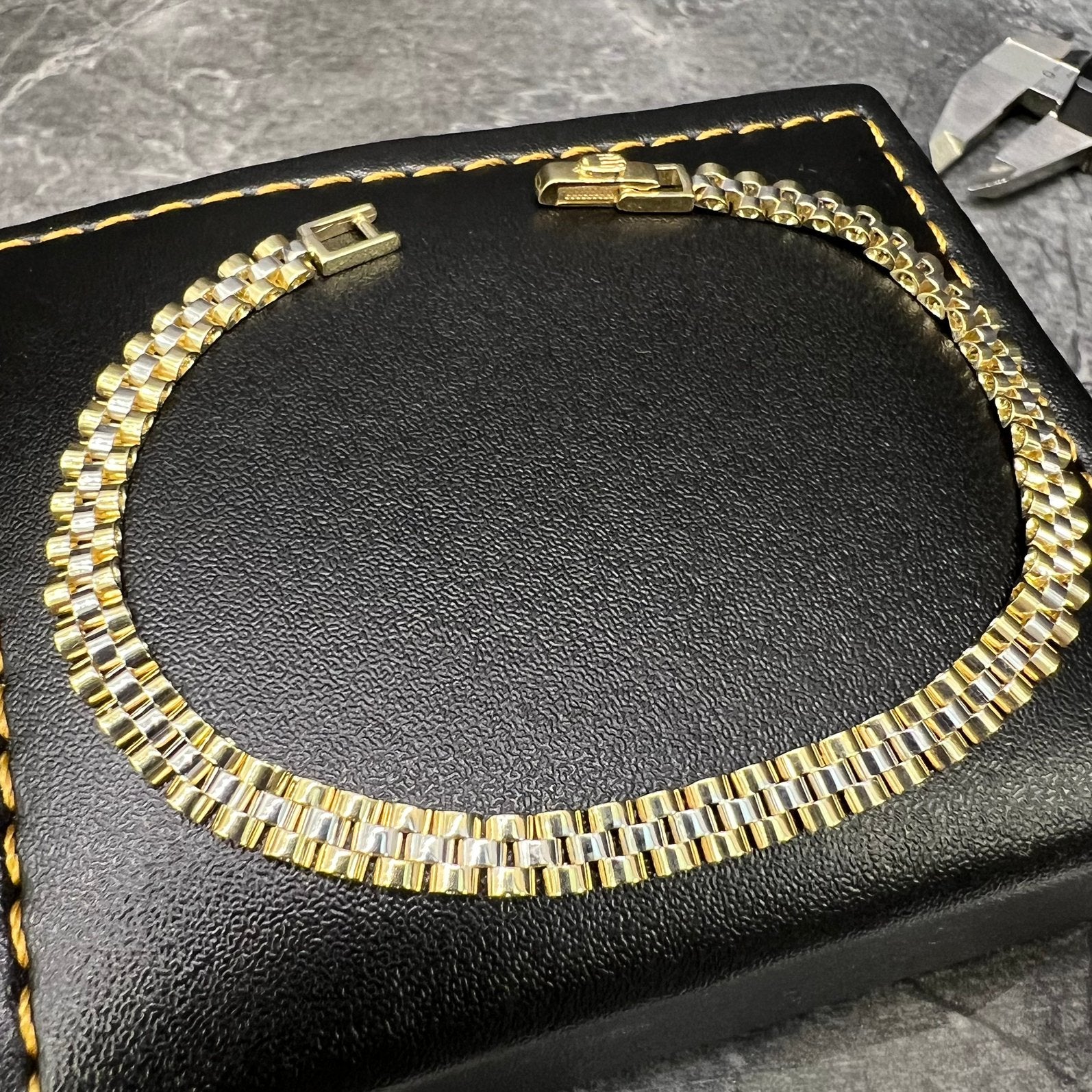 14k gouden armband rolex schakel witgoud geelgoud, Ophalen of Verzenden, Nieuw, Goud