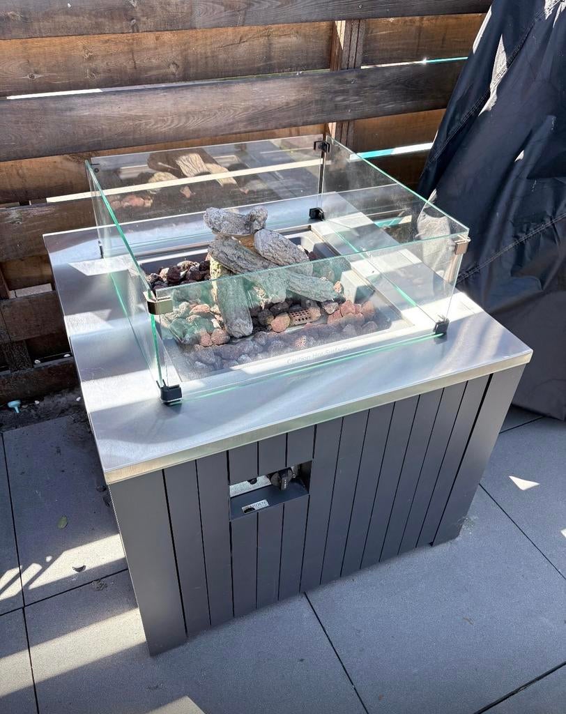 Cozy Living Gas Vuurtafel met Glasombouw, Ophalen of Verzenden, Zo goed als nieuw