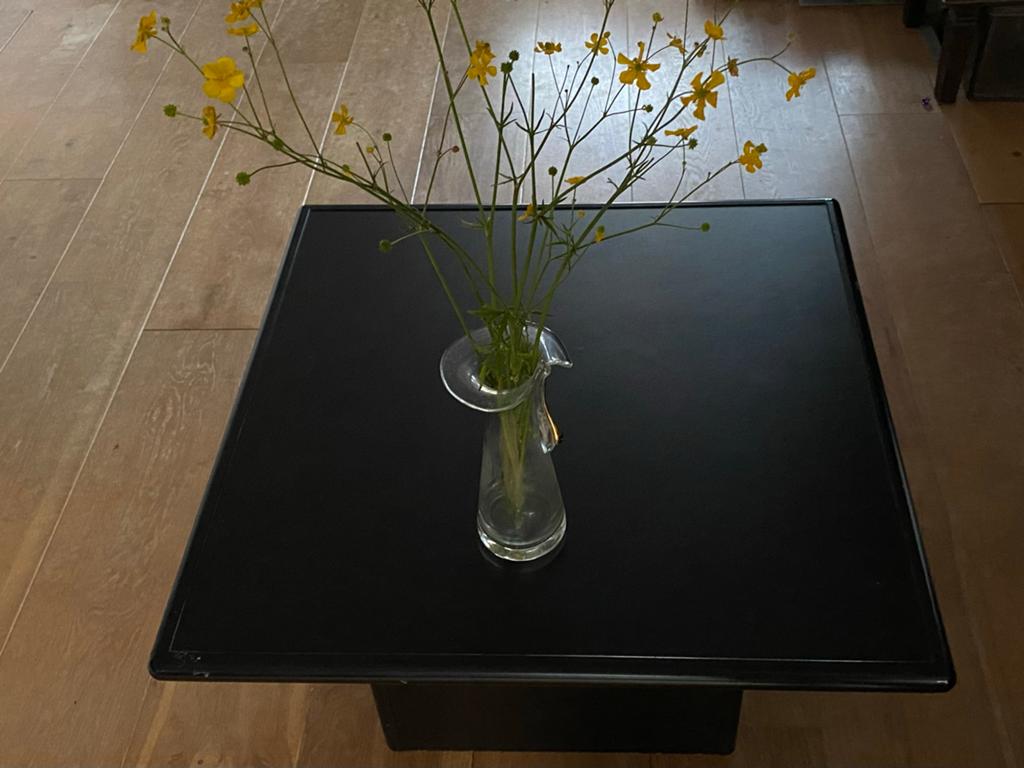 Ikea salontafel zwart, Huis en Inrichting, Tafels | Salontafels, Ophalen, Overige materialen, Gebruikt, 50 tot 100 cm