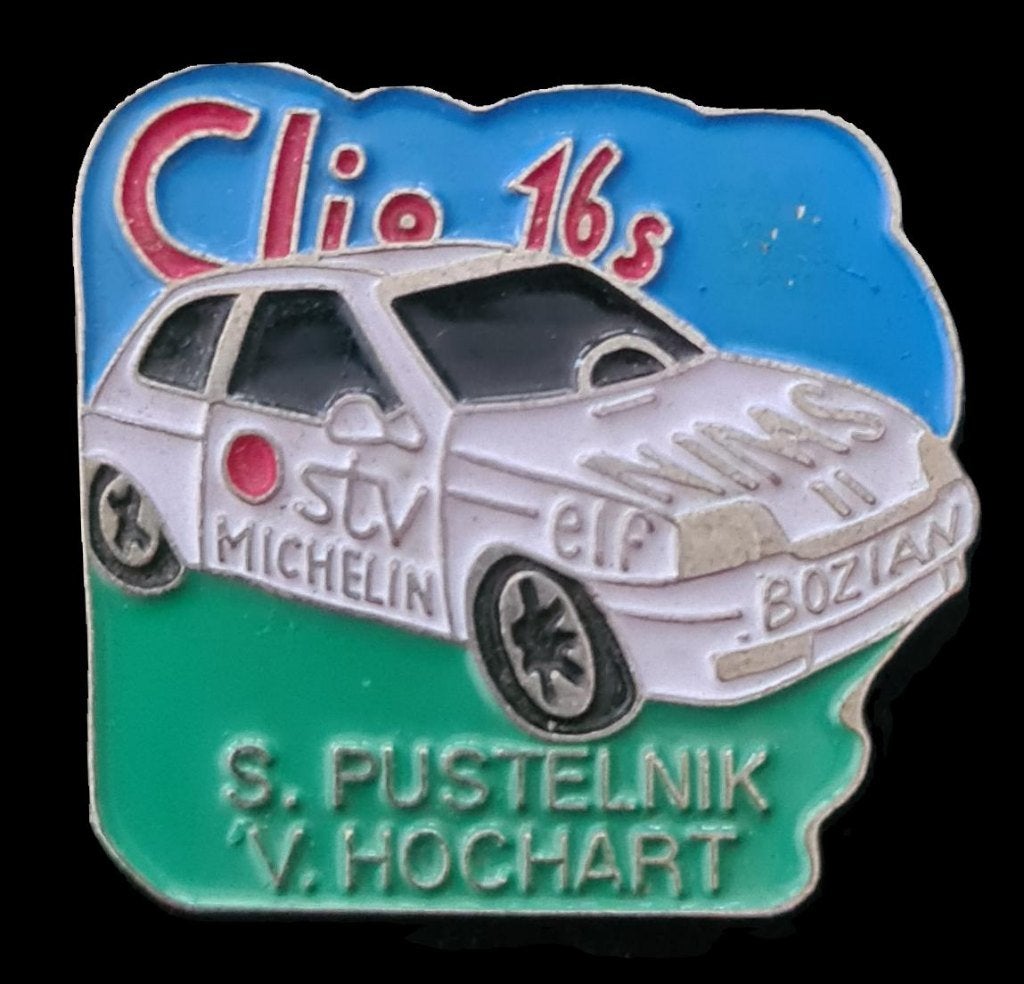 Renault Clio 16s dealer pin, Verzamelen, Speldjes, Pins en Buttons, Verzenden, Nieuw, Transport, Speldje of Pin