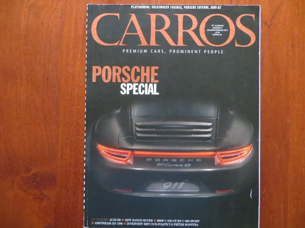 Carros Porsche Special nr 8 (jan. 2013) Plus: Audi A8, Ophalen of Verzenden, Nieuw, Audi