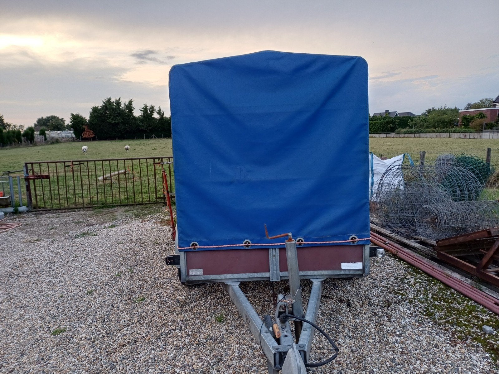 Aanhanger met huif., Ophalen of Verzenden