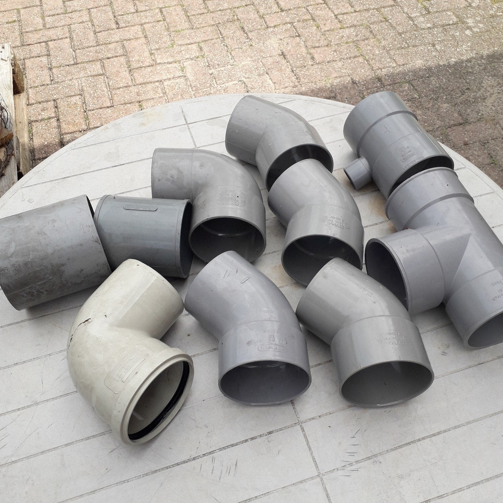 Kunststof riool lijmbochten en theestukken, Ophalen, Pvc, Minder dan 2 meter, 80 mm of meer