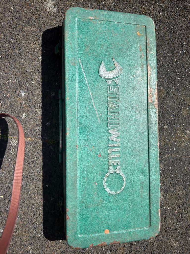Stahlwille ratel / doppenset in metalen koffer, Ophalen of Verzenden, Gebruikt