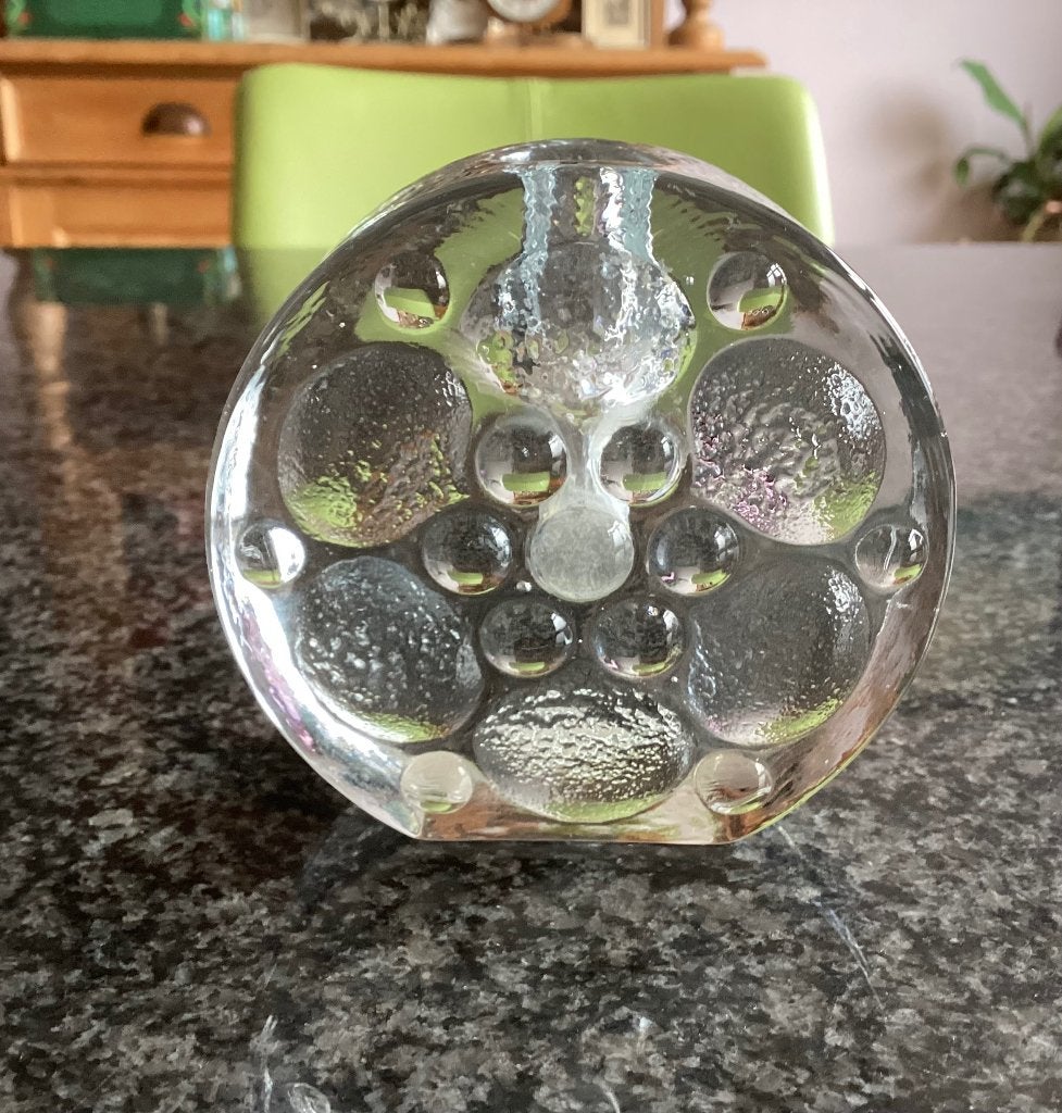 Vaasje, glas, glaskunst, solifleur, Walther Glass, vintage, Ophalen