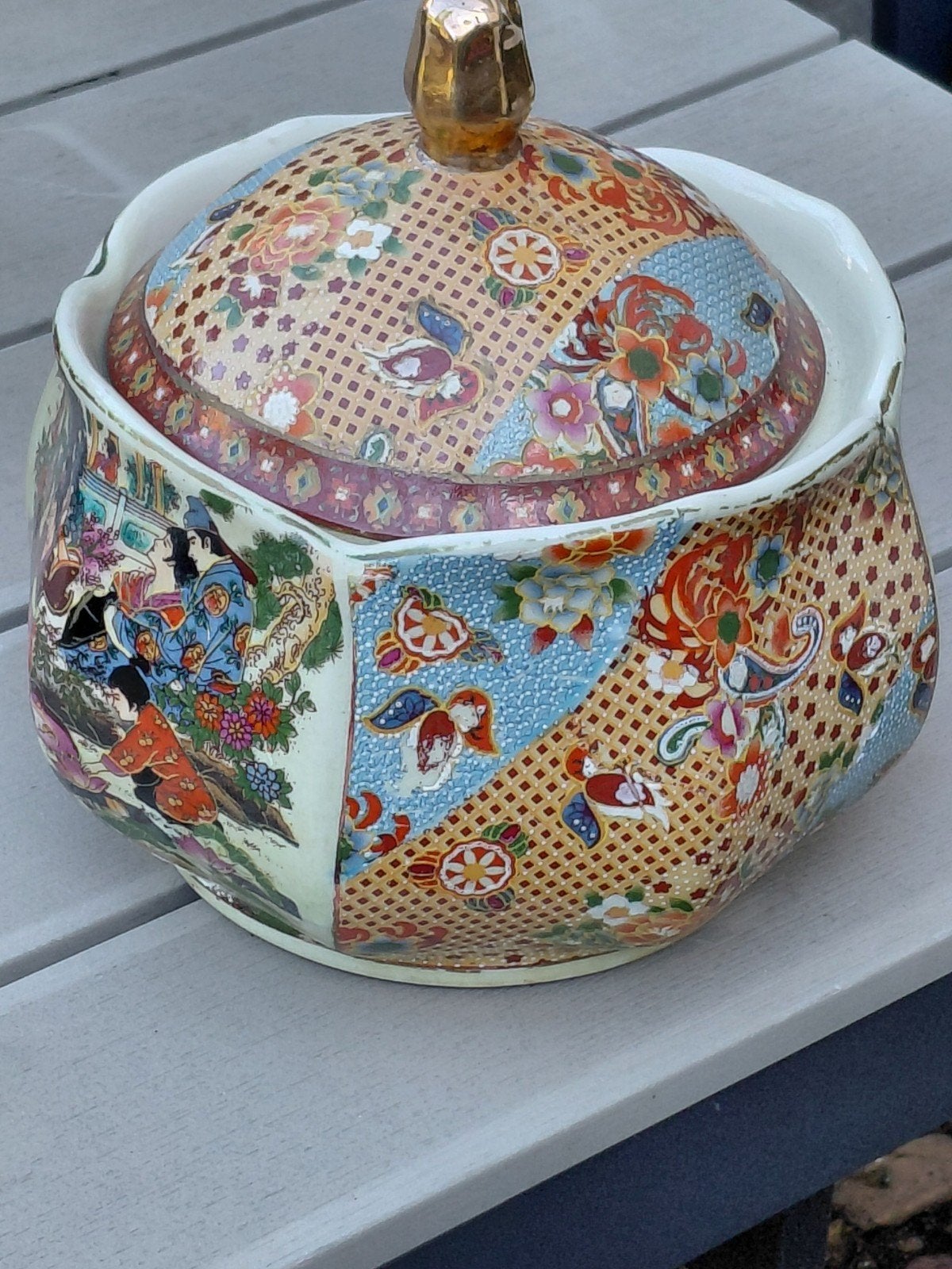ANTIEKE CHINESE POT 22 CM BR EN 20 HG  GEHEEL PUNTGAAF, Ophalen of Verzenden