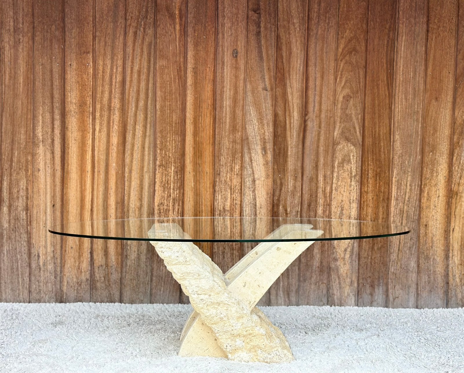 Vintage mactanstone coffeetable 1980s, Antiek en Kunst, Antiek | Meubels | Tafels, Ophalen