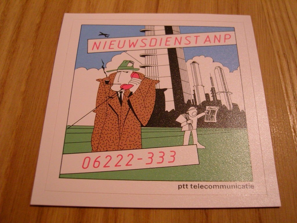 sticker ptt communicatie nieuwsdienst ANP strip *, Verzamelen, Ophalen, Zo goed als nieuw