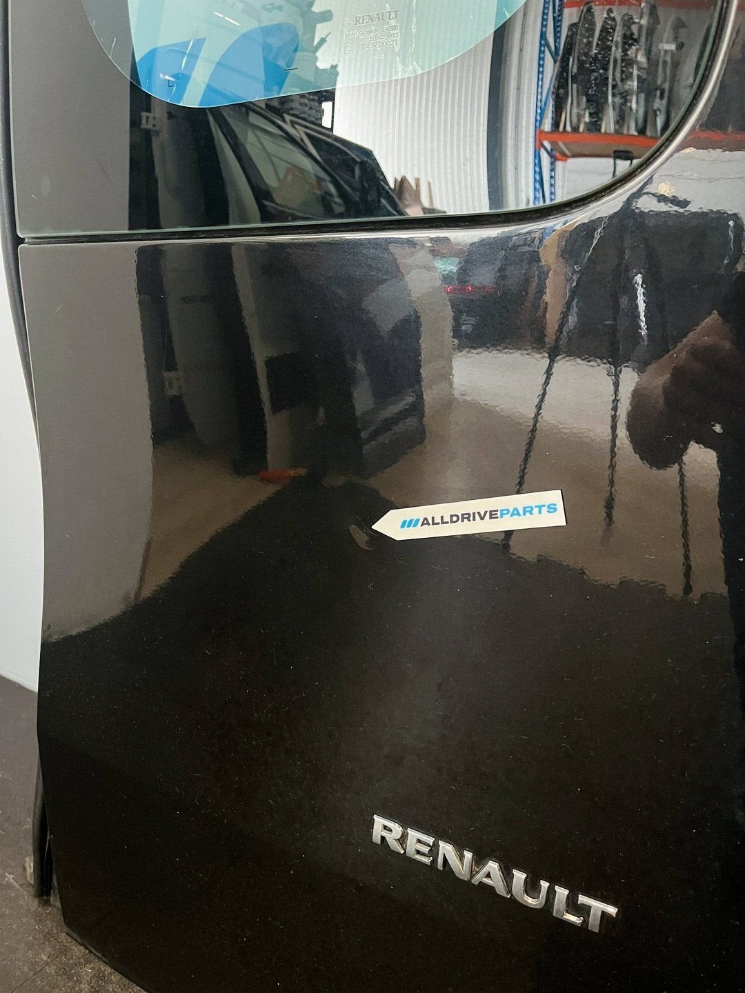 Achterdeur rechts Renault Kangoo zwart met ruit 7751478139, Gebruikt, -, Deur, -