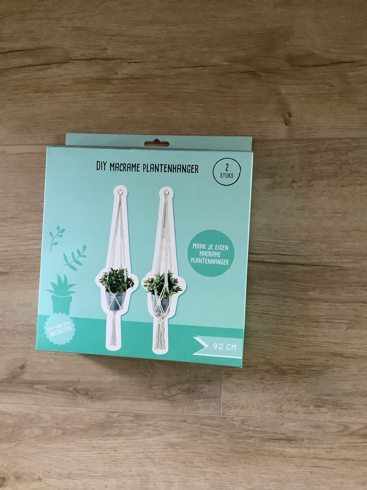 DIY Macramé Plantenhangers - Set van 2 (92 cm), Boho, Nieuw, Ophalen of Verzenden, Wit
