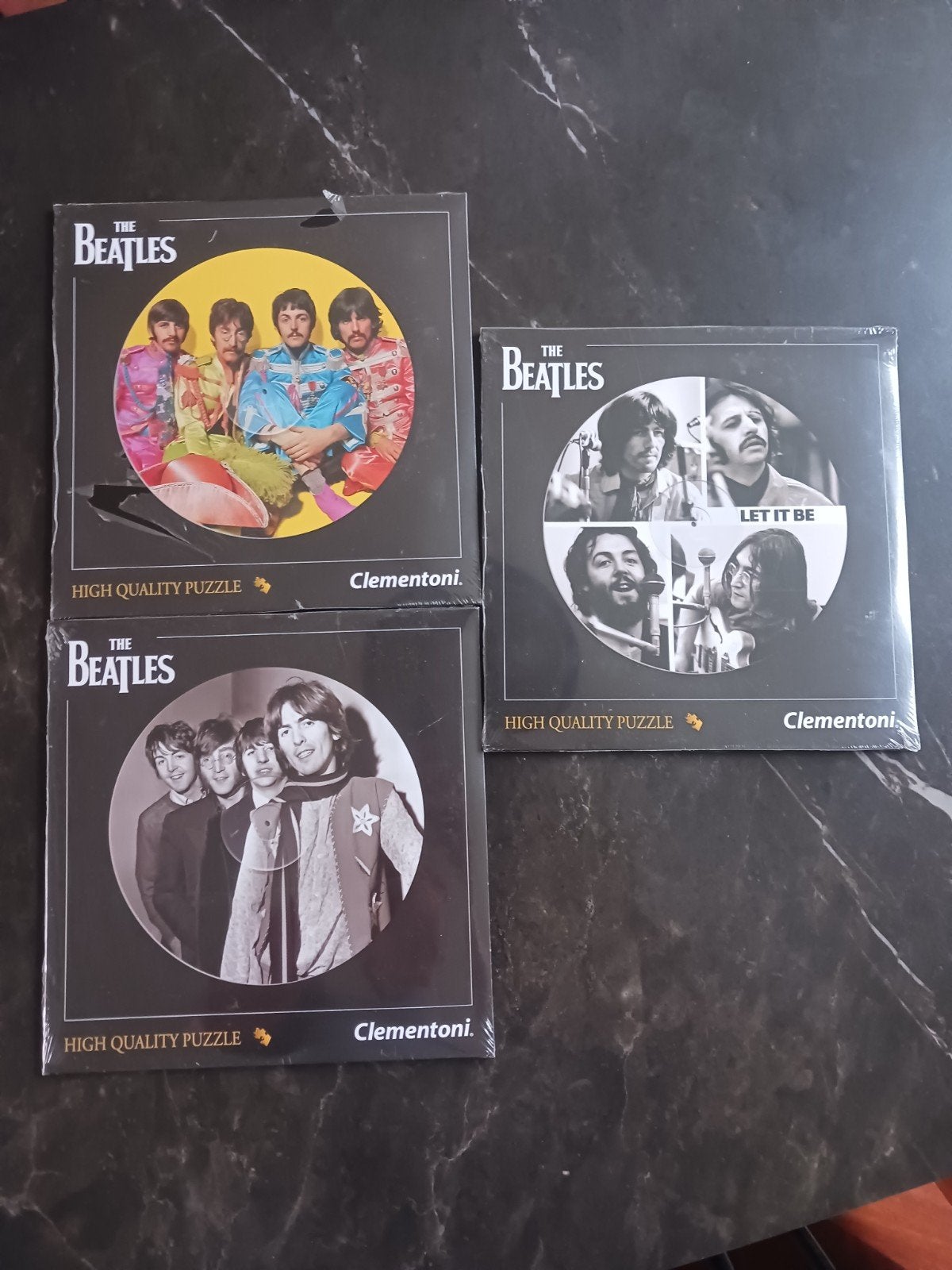 The Beatles Puzzels - 3 stuks, Clementoni High Quality, Ophalen of Verzenden, Minder dan 500 stukjes, Nieuw, Legpuzzel