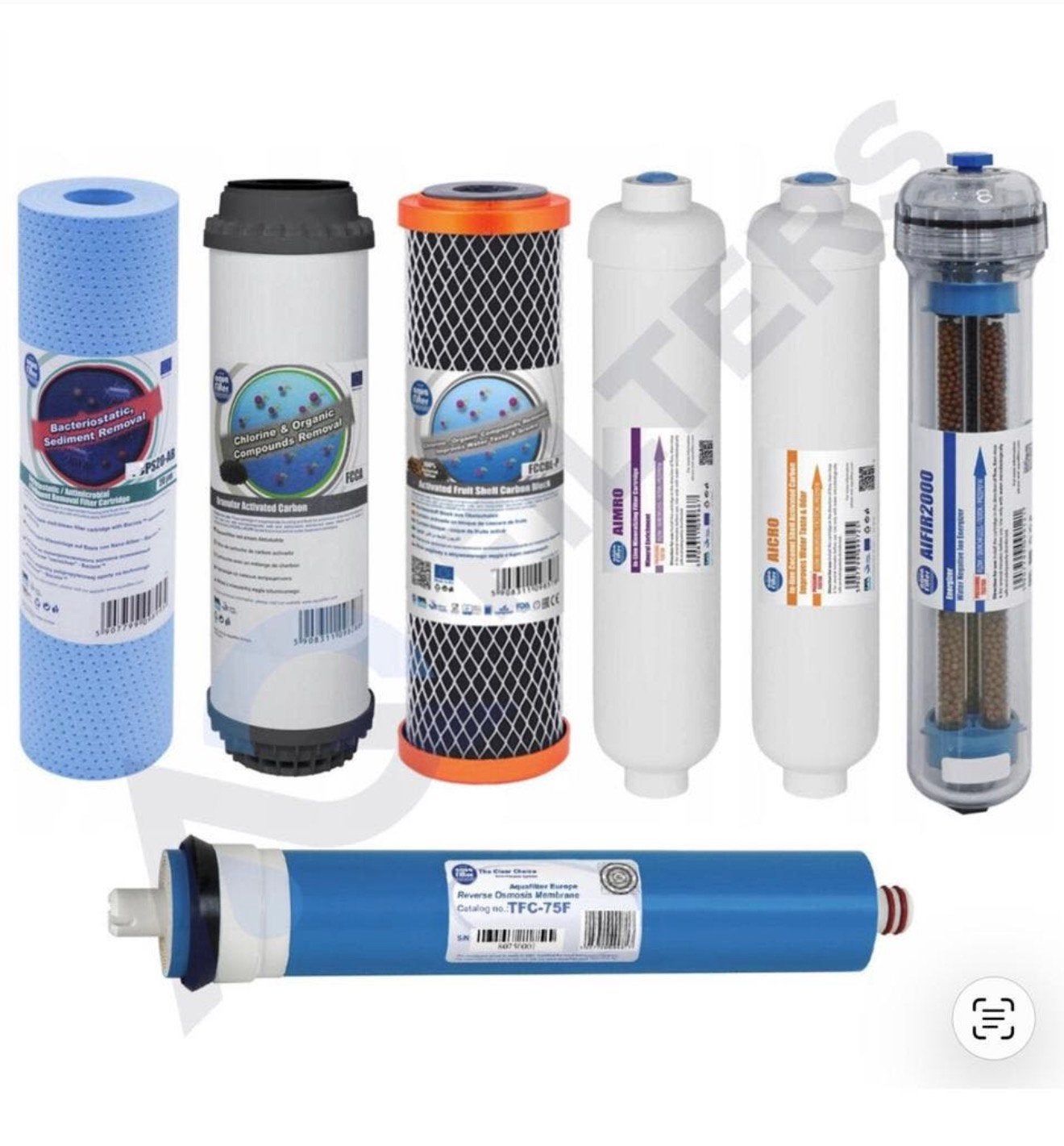 Aquafilter Osmose 7-stage nieuwe filters vervanging filter, O, O, O, Nieuw