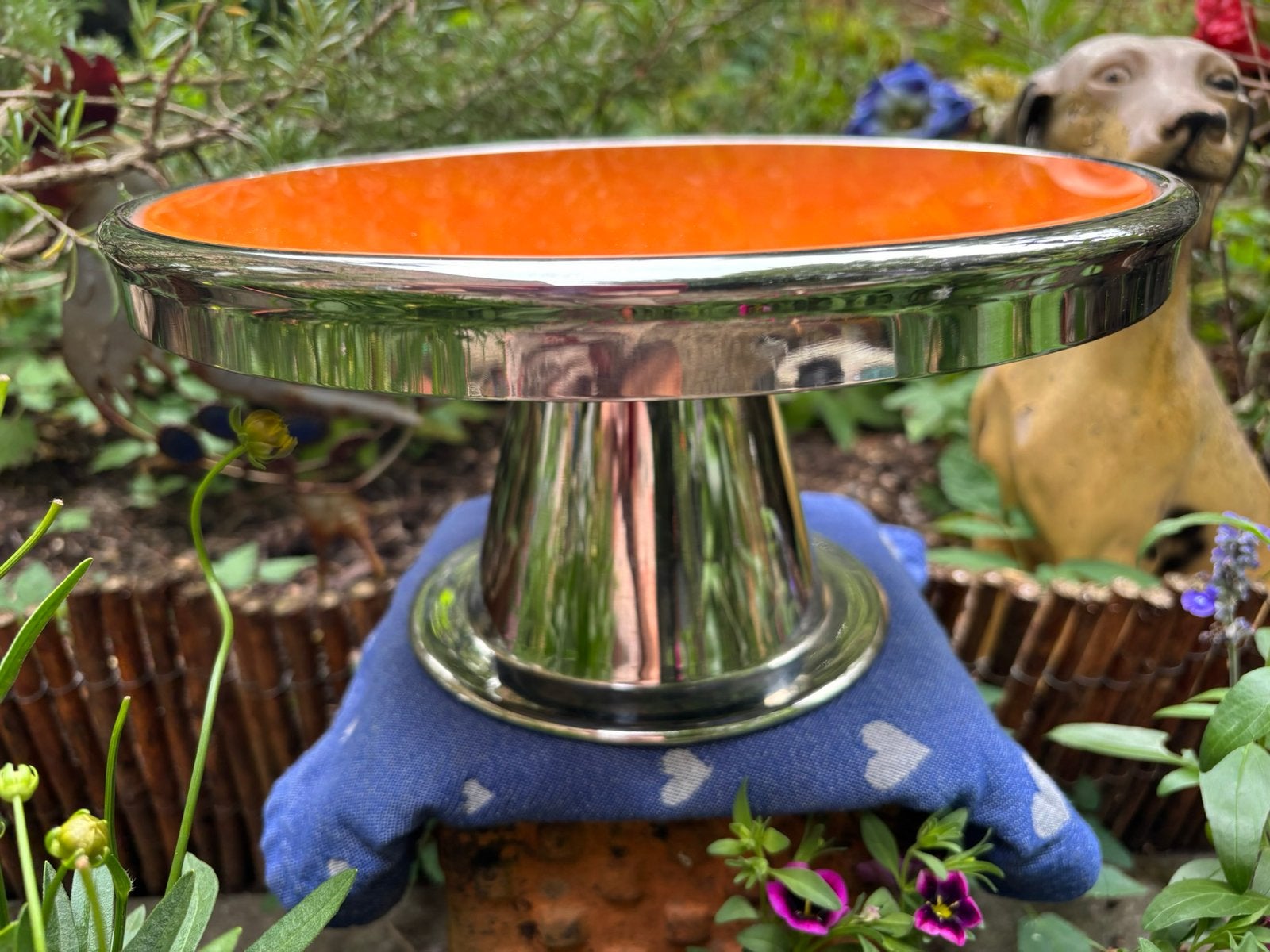Italiaans design taartplateau Serafino Zani, Oranje, Ophalen of Verzenden, Metaal, Schaal
