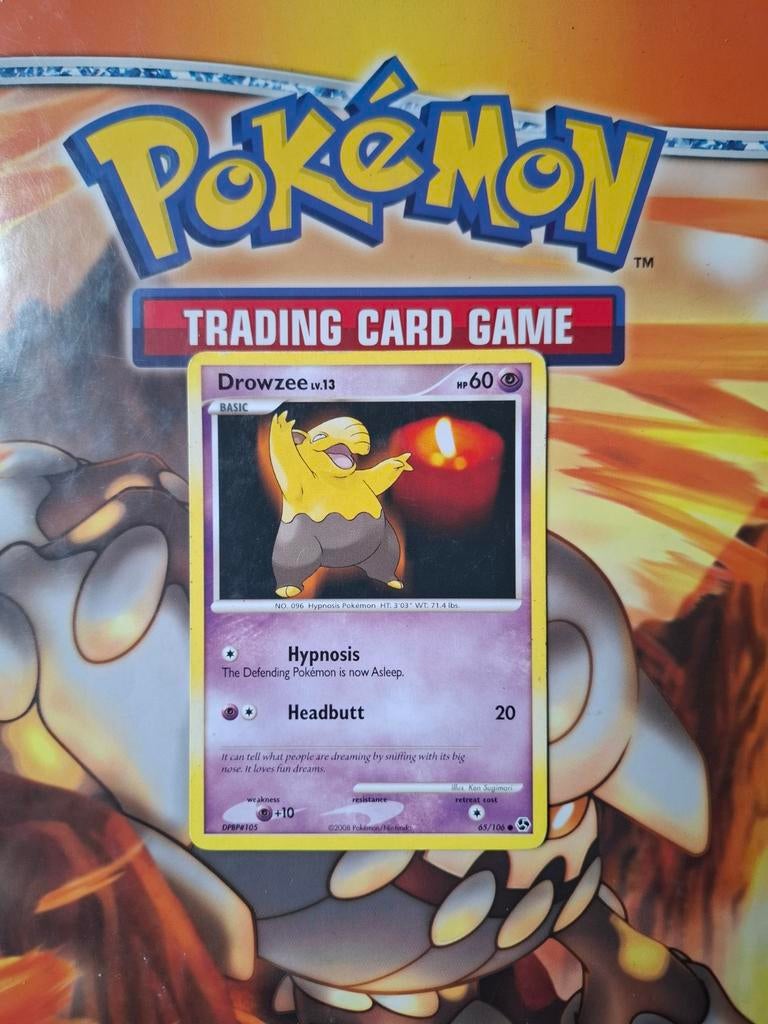 Drowzee 65/106 Diamond&Pearl Great Encounters pokemon kaart, Ophalen of Verzenden, Gebruikt, Losse kaart