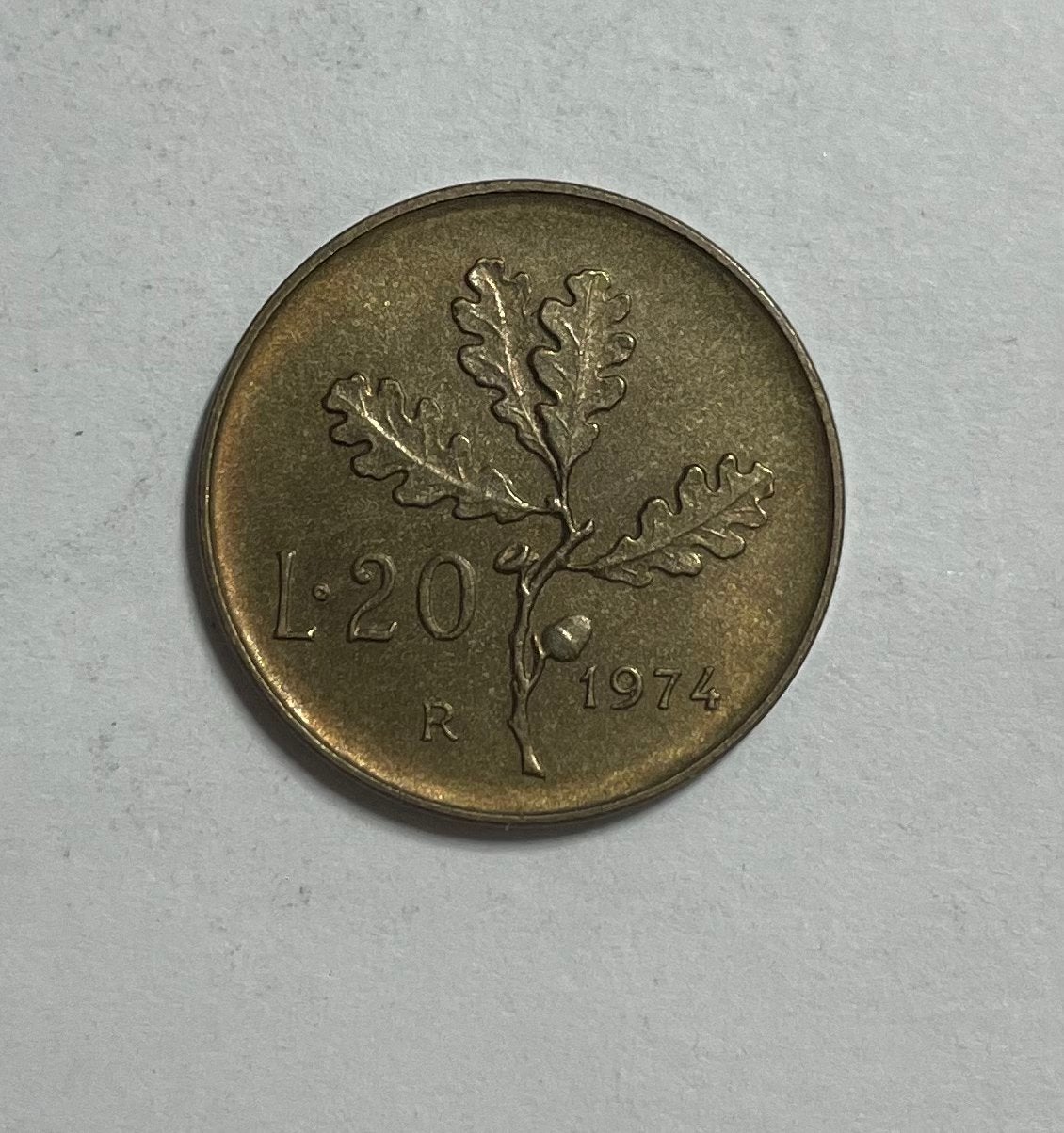 20 lire Italië 1974, Ophalen of Verzenden, Italië