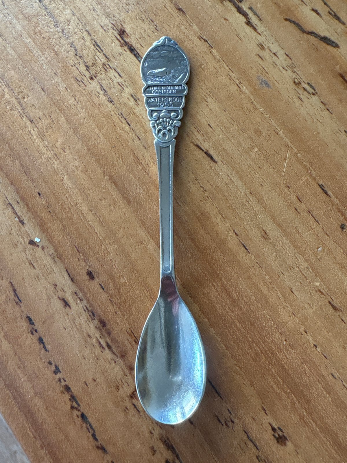 Zilveren herdenkingslepel Watersnood 1953 - Sola 90, Verzenden