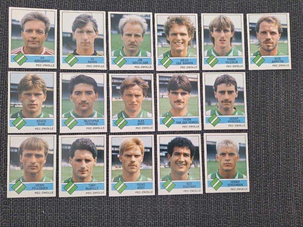 Panini Voetbal 87 PEC Zwolle 16x, Verzenden, Zo goed als nieuw, Sticker