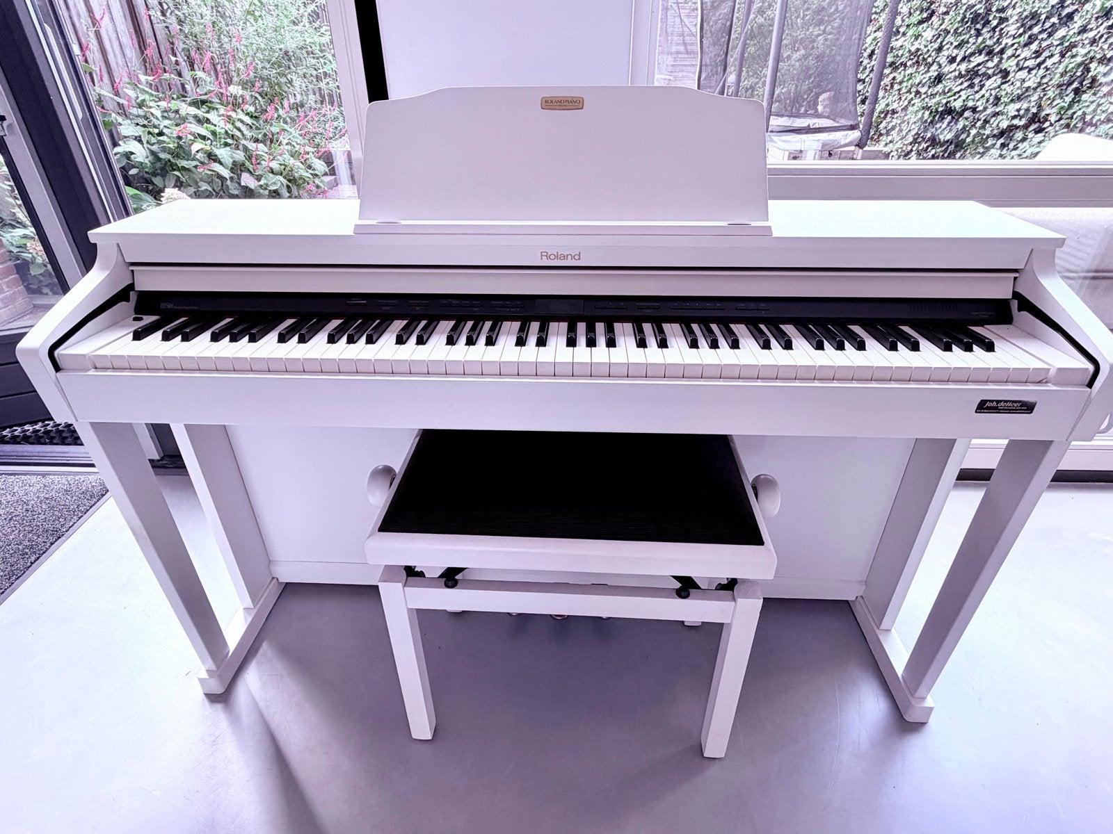 Roland HP504WH digitale piano met pianobank, Ophalen, Wit, Digitaal, Zo goed als nieuw