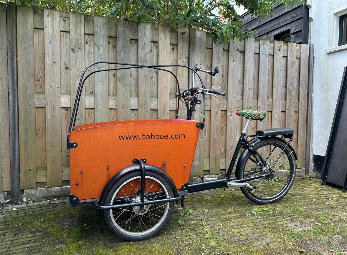 bakfiets babboe big (not electric) with cushions, Ophalen of Verzenden, Zo goed als nieuw, 4 kinderen of meer