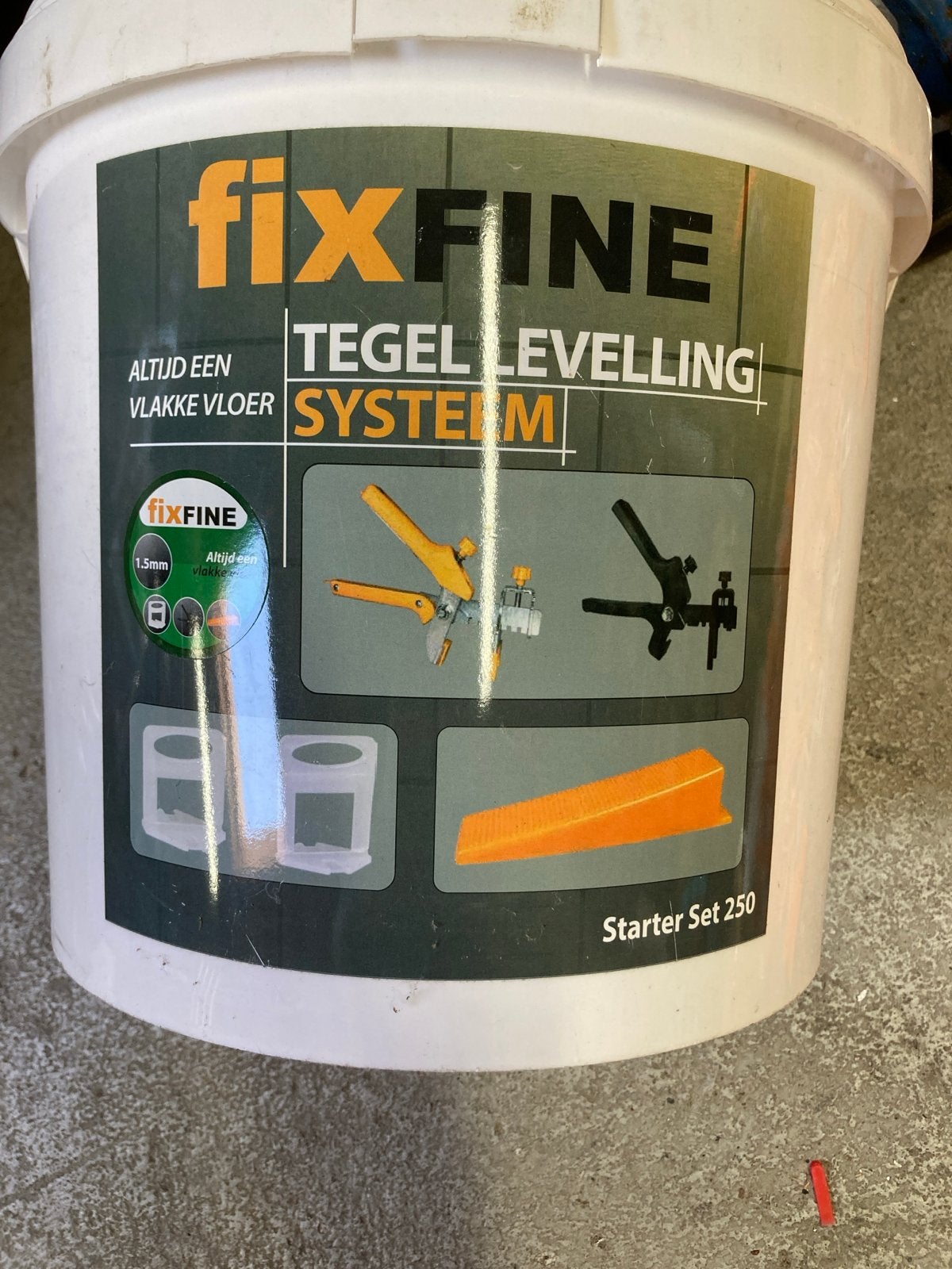 FixFINE Tegel Levelling Systeem Starter Set 250, Overige typen, Ophalen of Verzenden, Zo goed als nieuw, 10 m² of meer