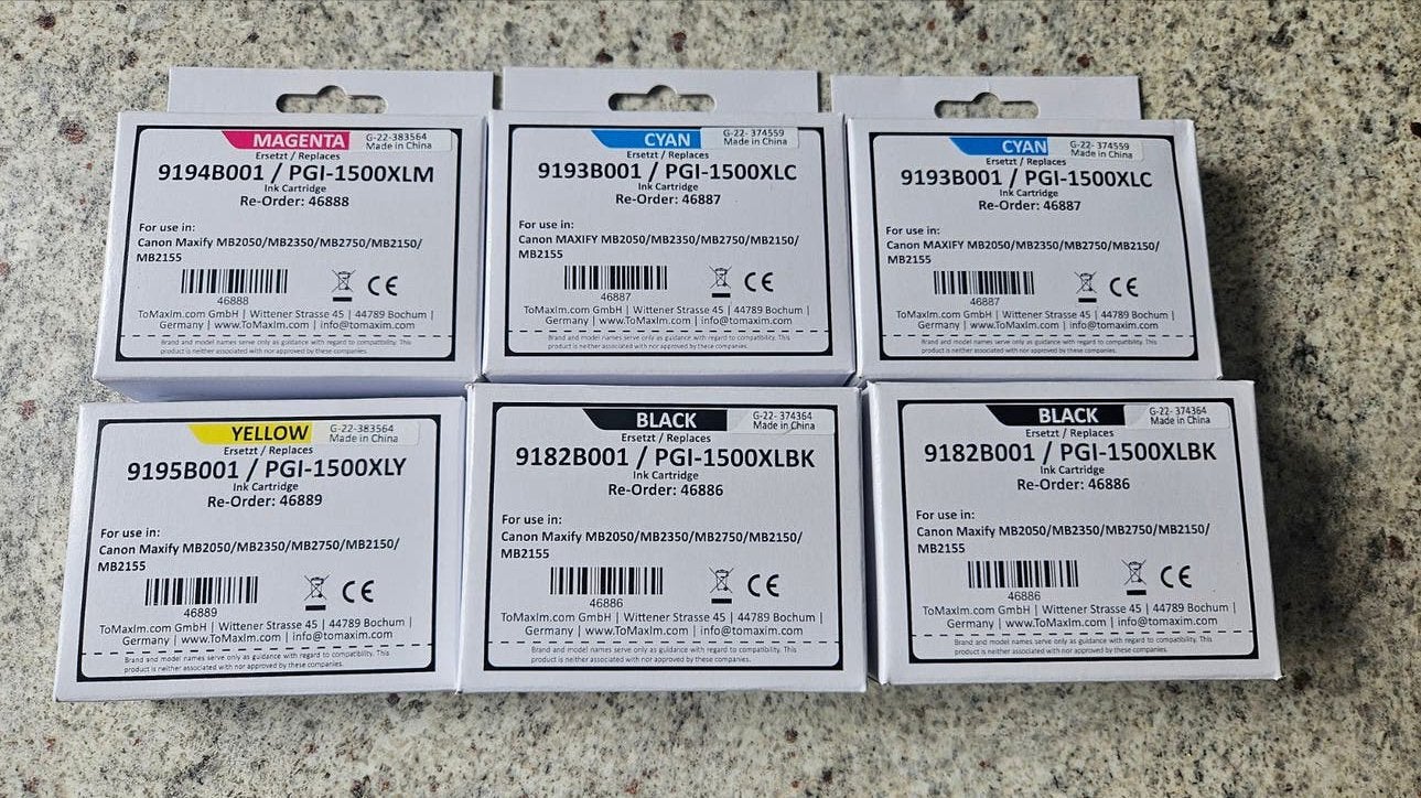 Printer cartridges voor Canon Maxify MB2050/MB2350/MB2750, Ophalen of Verzenden, Nieuw, Cartridge