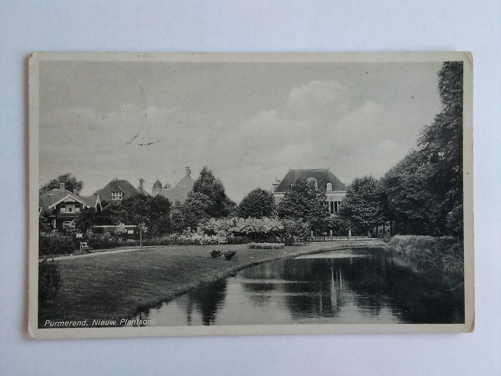 Ansichtkaart Purmerend Nieuw Plantsoen 1940, Verzamelen, Ansichtkaarten | Nederland, Verzenden, 1920 tot 1940, Noord-Holland
