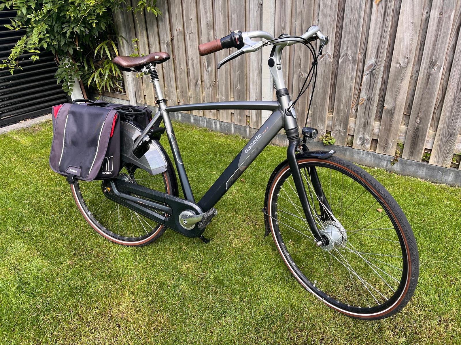 Gazelle orange C8 herenfiets grijs, Fietsen en Brommers, Ophalen, Versnellingen, Zo goed als nieuw, 57 tot 61 cm