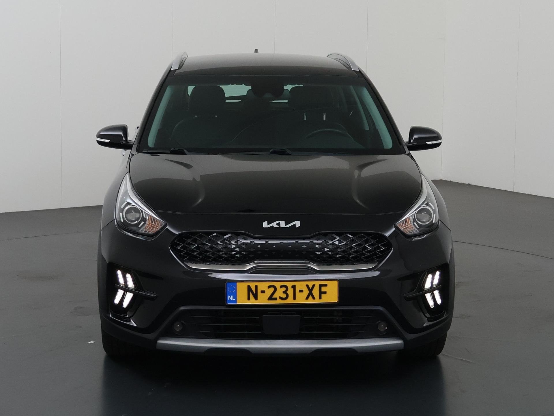 Kia Niro 1.6 GDi Hybrid DynamicLine | Navigatie | Parkeercam, Auto's, Dealer onderhouden, Gebruikt, 2 kWh, Leder en Stof