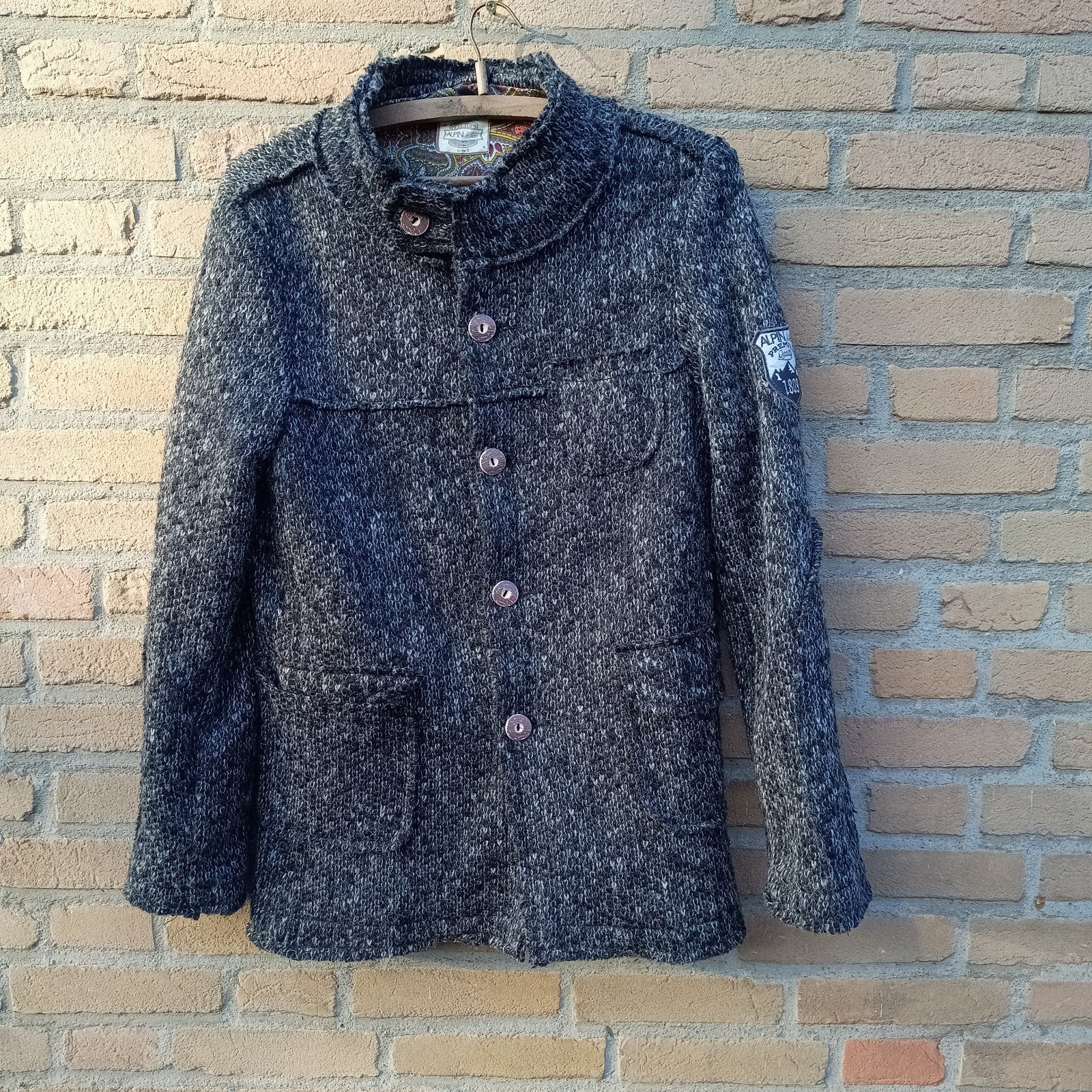Alpin de Luxe 46 S Strickjanker vest wolmix Oktoberfest, Ophalen of Verzenden, Gedragen, Maat 46 (S) of kleiner, Alpin de Luxe