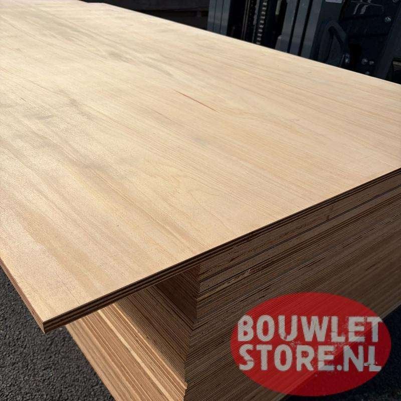 Multiplex 18 mm | Hardhout Indonesisch IHP | Wit gegrond, Doe-het-zelf en Verbouw, Niet ingevuld, Multiplex, Minder dan 20 mm