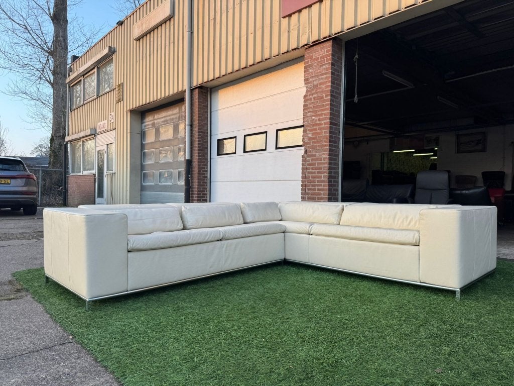Hoekbank relax bank leer design bankstel+Gratis bezorging!, 250 tot 300 cm, Hout, Geen, Design