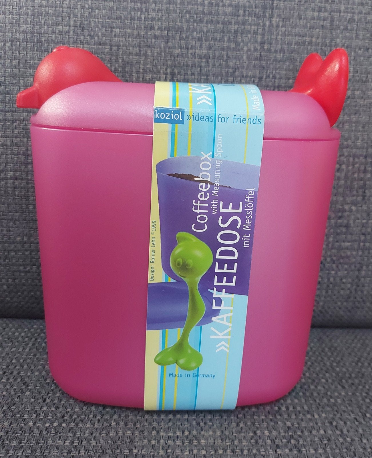 Koziol koffie voorraadpot kunststof roze rood NIEUW, Kunststof, Nieuw, Ophalen of Verzenden, Voorraadpot
