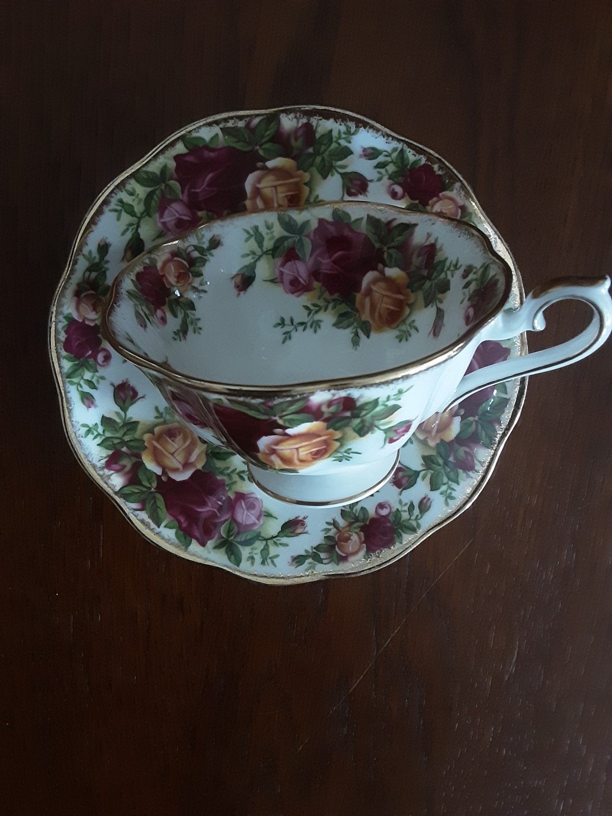 Royal Albert avon kop en schotel Old Country Rose, Antiek en Kunst, Antiek | Servies los, Ophalen of Verzenden
