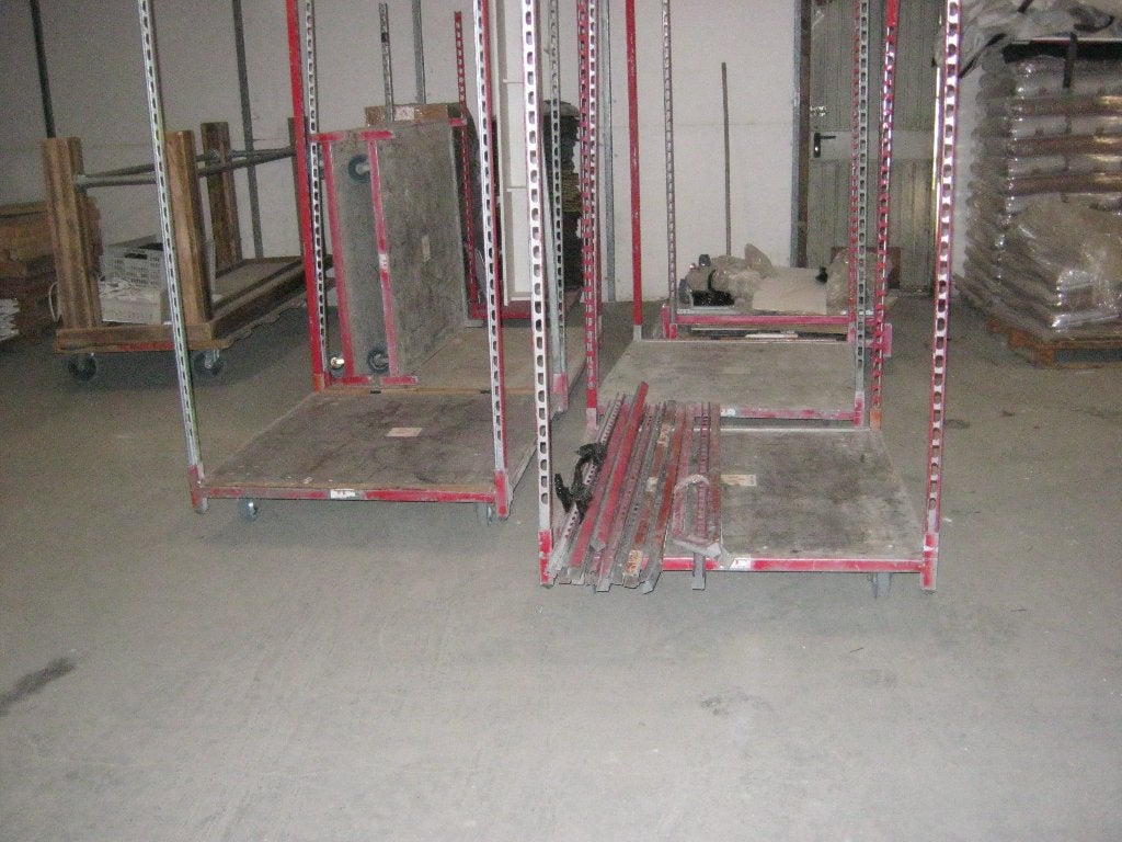 Brede Deense karren 135x110 met blauwe zachte wielen, 100 liter of meer, Ophalen, Gebruikt, Transportkar