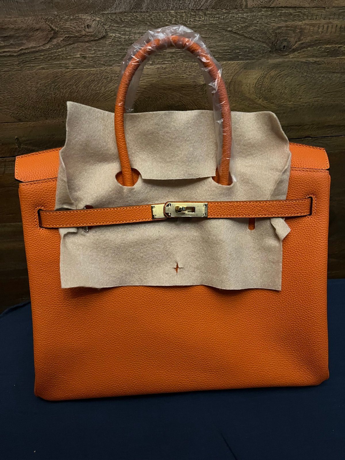 Hermès Birkin stijl handtas - Oranje -, Ophalen of Verzenden, Nieuw, Oranje, Handtas