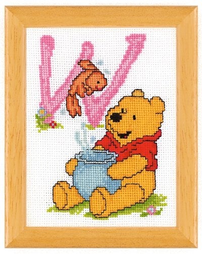 Borduurpakket Winnie de Pooh letter W 40873, ., Nieuw, Ophalen of Verzenden, .