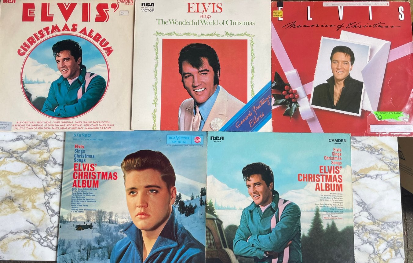 Elvis 10 LP’s / albums ( 5 kerst + 5 andere in koffer), Ophalen of Verzenden, Zo goed als nieuw, 12 inch, Poprock